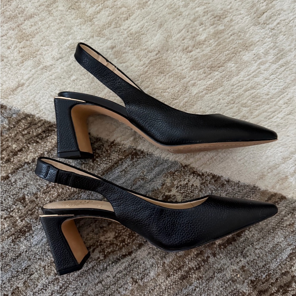 Vince Camuto Black Slingback Heels - Picture 3 of 6